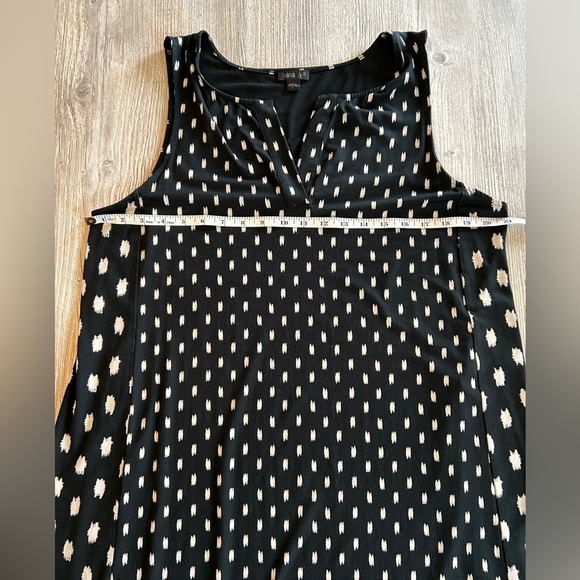 J. Jill Wearever Collection A Line Black & White Print Sleeveless Dress Sz Large - Picture 9 of 12